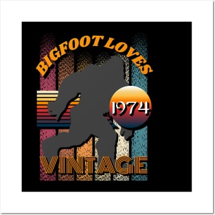 Bigfoot Loves Vintage 1974 Posters and Art